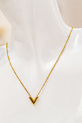 Gold V-Pendant Necklace