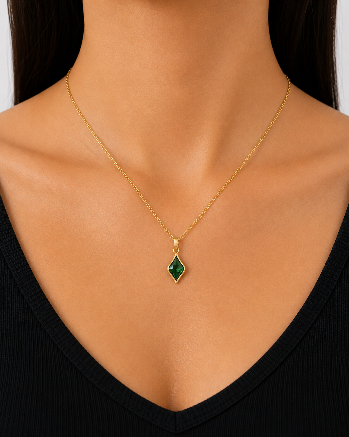 Emerald Kite Necklace