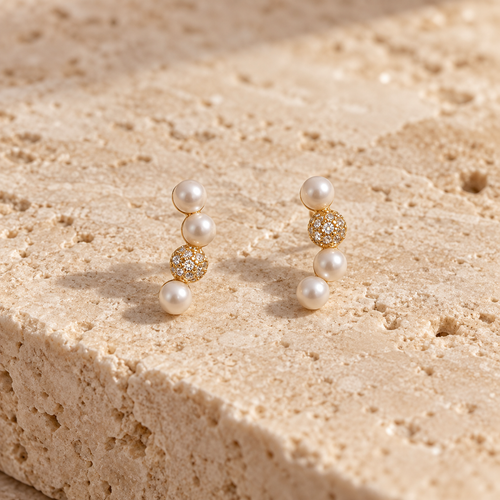 Celeste Pearl-Accent Stud Earrings