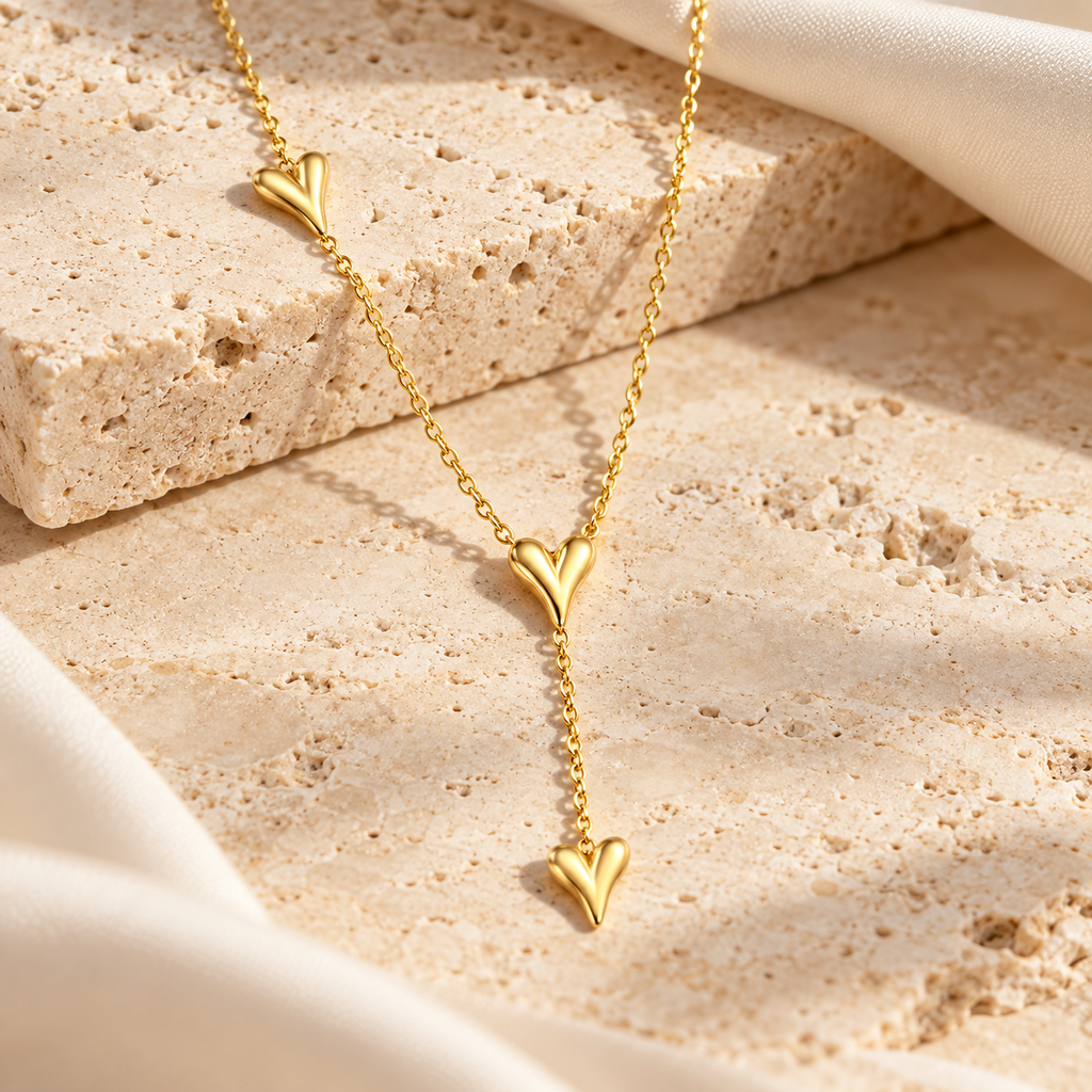 Amora Drop Heart Necklace