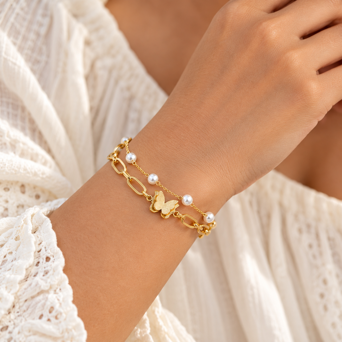 Papillon Pearl Bracelet