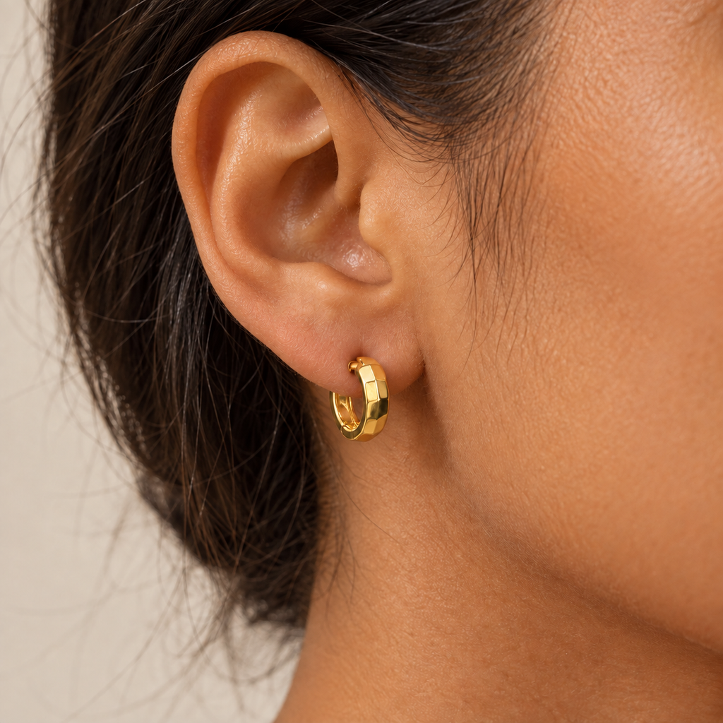 Élise Faceted Hoops