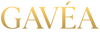 The brand name 'GAVÉA' is displayed in a elegant, metallic gold serif typeface against a solid white background.