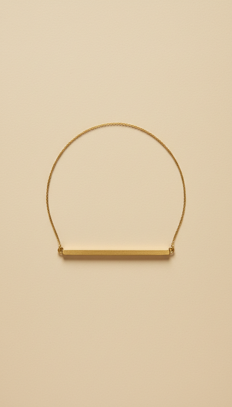 Minimal Bar Pendant Necklace